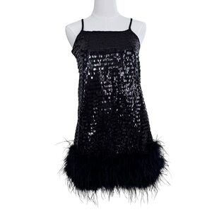 Fashion Nova Black Sequin Mini Dress